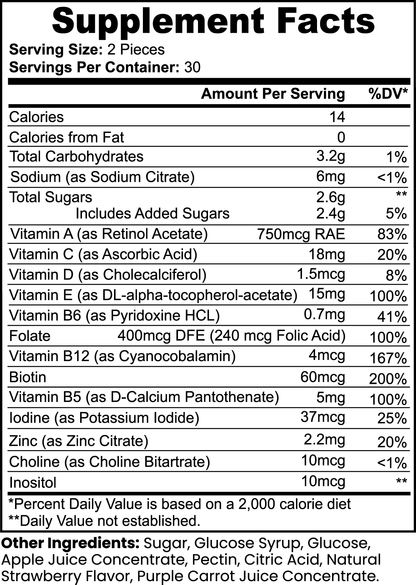 Gummies ours multivitaminés (adulte)